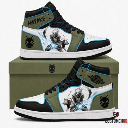 Kakashi Hatake Anime Canvas High Top Sneakers - 01. Sumie Raikiri