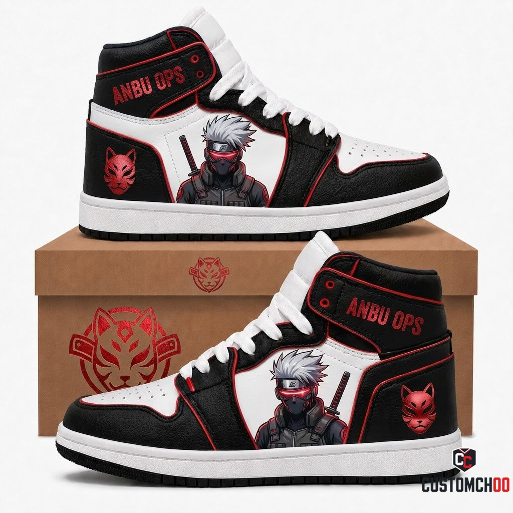 Kakashi Hatake Anime Canvas High Top Sneakers - 02. Cyber Techwear