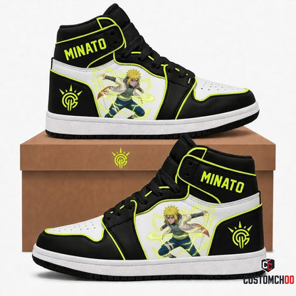 Minato Namikaze Anime Canvas High Top Sneakers - 02. Cyber Techwear
