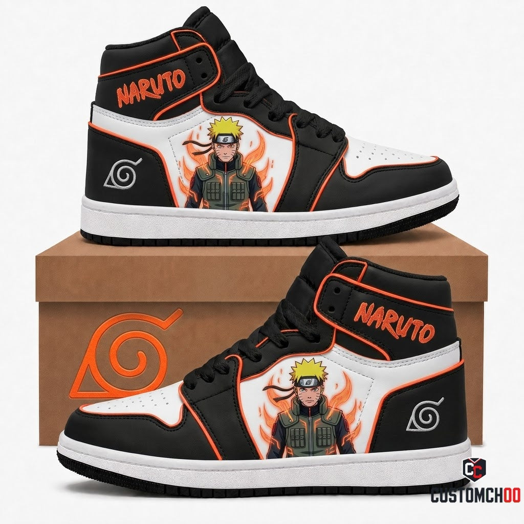 Naruto Uzumaki Anime Canvas High Top Sneakers - 02. Cyber Techwear