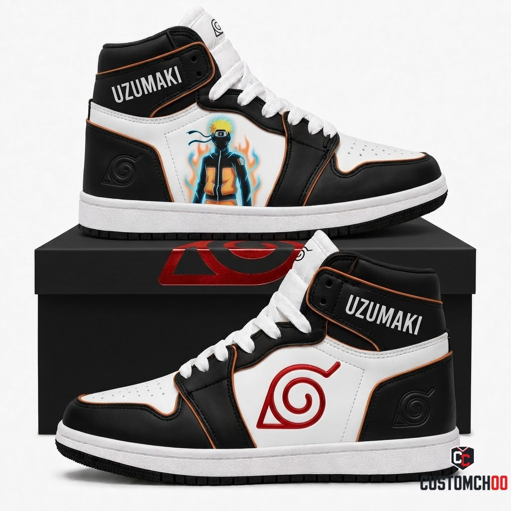 Naruto Uzumaki Anime Canvas High Top Sneakers - 05. Clan Minimalist