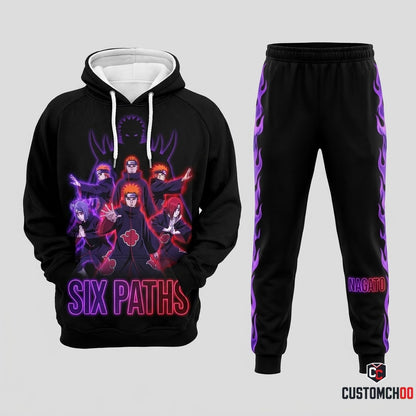 Pain (Nagato) Anime Tracksuit Set - Hoodie & Jogger Pants - 03. Sixpaths Avatar