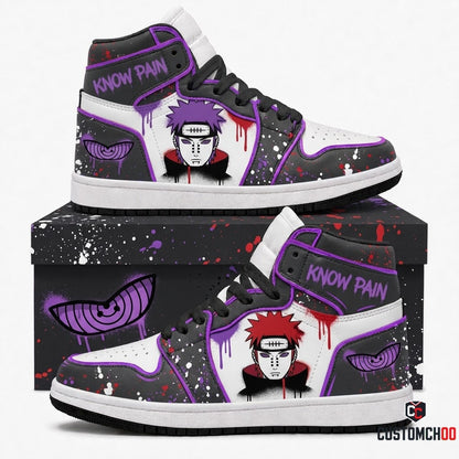 Pain (Nagato) Anime Canvas High Top Sneakers - 08. Street Graffiti