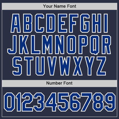 Custom Navy Royal-White Performance T-Shirt