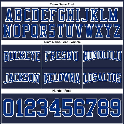 Custom Stitched Navy Royal-White Football Pullover Sweatshirt Hoodie