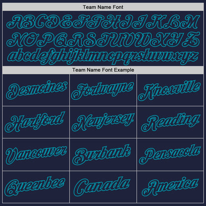 Custom Navy Teal Authentic Throwback Basketball Jersey