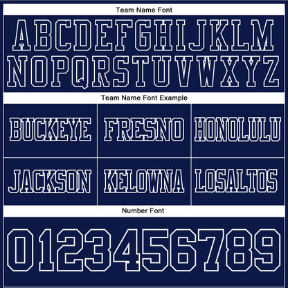 Custom Navy White Authentic Football Jersey