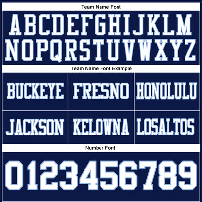 Custom Navy White-Light Blue Authentic Football Jersey