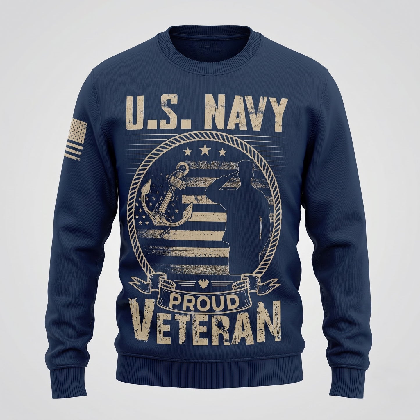 American Veteran Faith Shirt — Jesus Christ Veteran Graphic T-Shirt — Sweatshirt — Hoodie & Zip Hood - Custom Fan Apparel Image 3