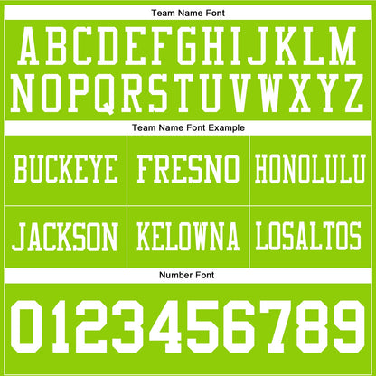 Custom Neon Green White Authentic Football Jersey