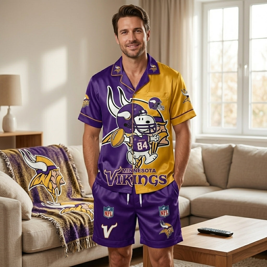 SHORT-SLEEVE PAJAMAS SET FOR TOP TEAM FOOTBALL FAN