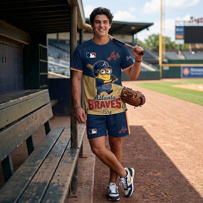 All 30 Teams Available-COMBO GIFTS FOR BASEBALL FAN | Sport Fan Set — T-Shirt + Shorts