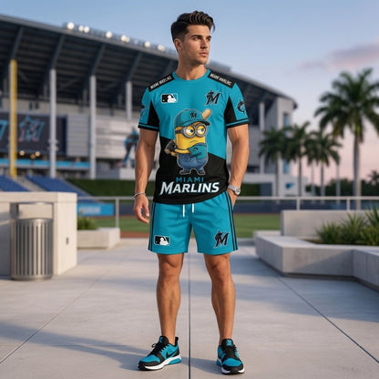 All 30 Teams Available-COMBO GIFTS FOR BASEBALL FAN | Sport Fan Set — T-Shirt + Shorts