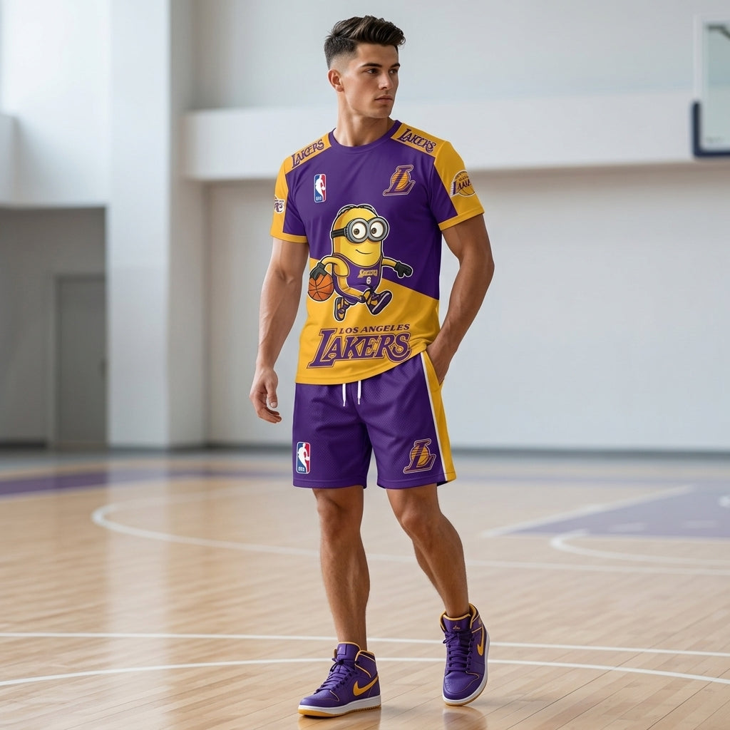 All 30 Teams Available-COMBO GIFTS FOR BASKETBALL FAN | Sport Fan Set — T-Shirt + Shorts