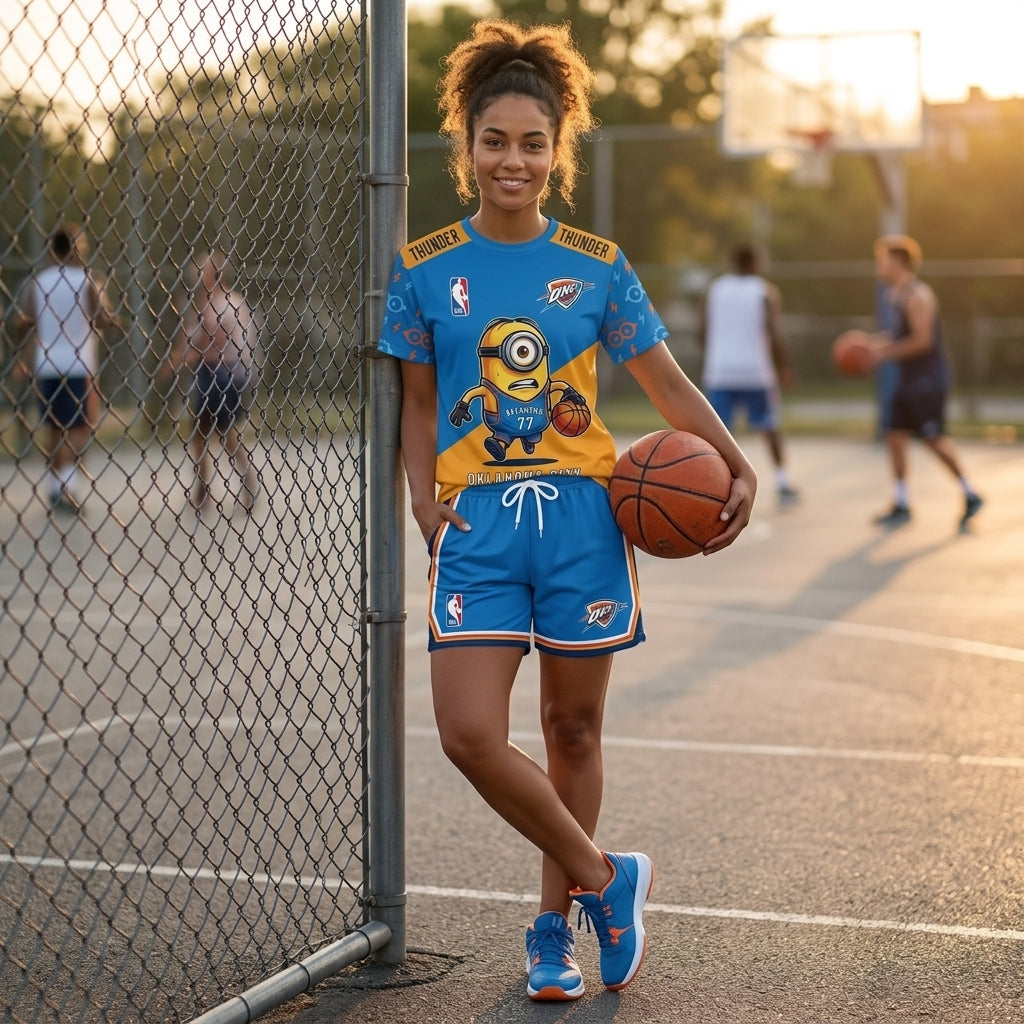 Minions NBA Basketball Fan Set — T-Shirt & Shorts | All 30 Teams Available