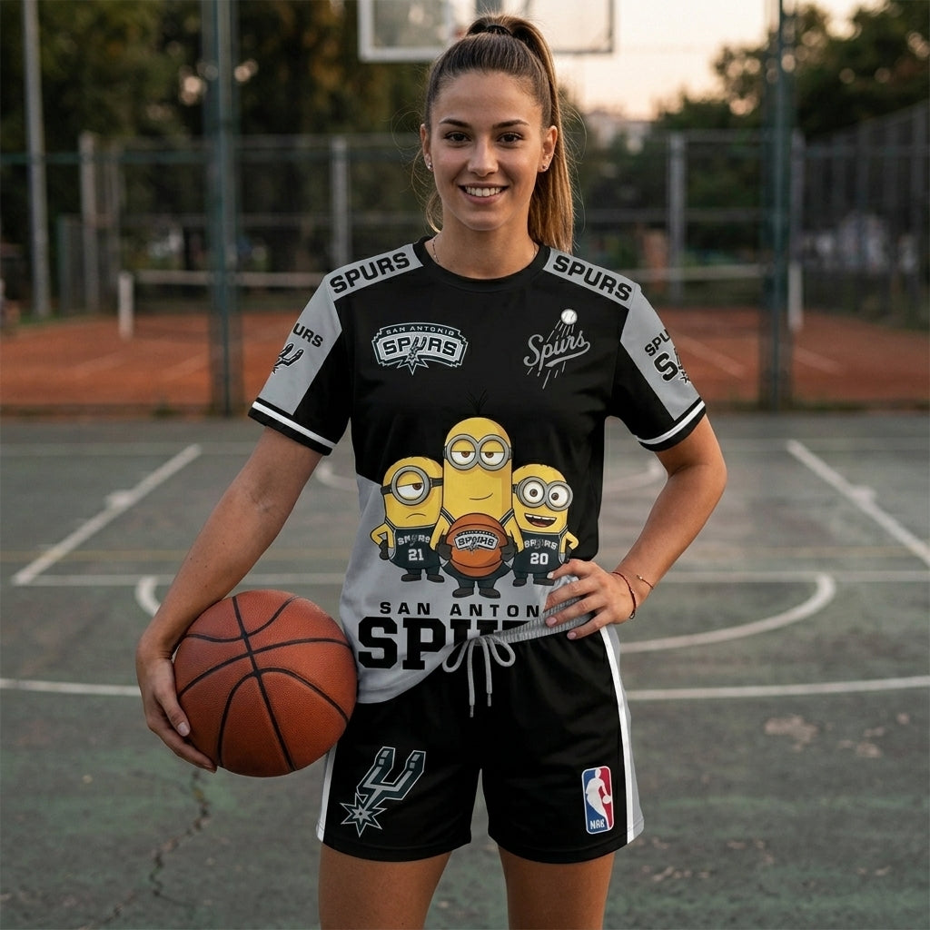 Minions NBA Basketball Fan Set — T-Shirt & Shorts | All 30 Teams Available