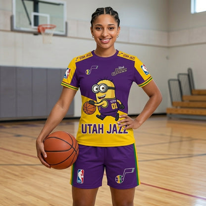 Minions NBA Basketball Fan Set — T-Shirt & Shorts | All 30 Teams Available