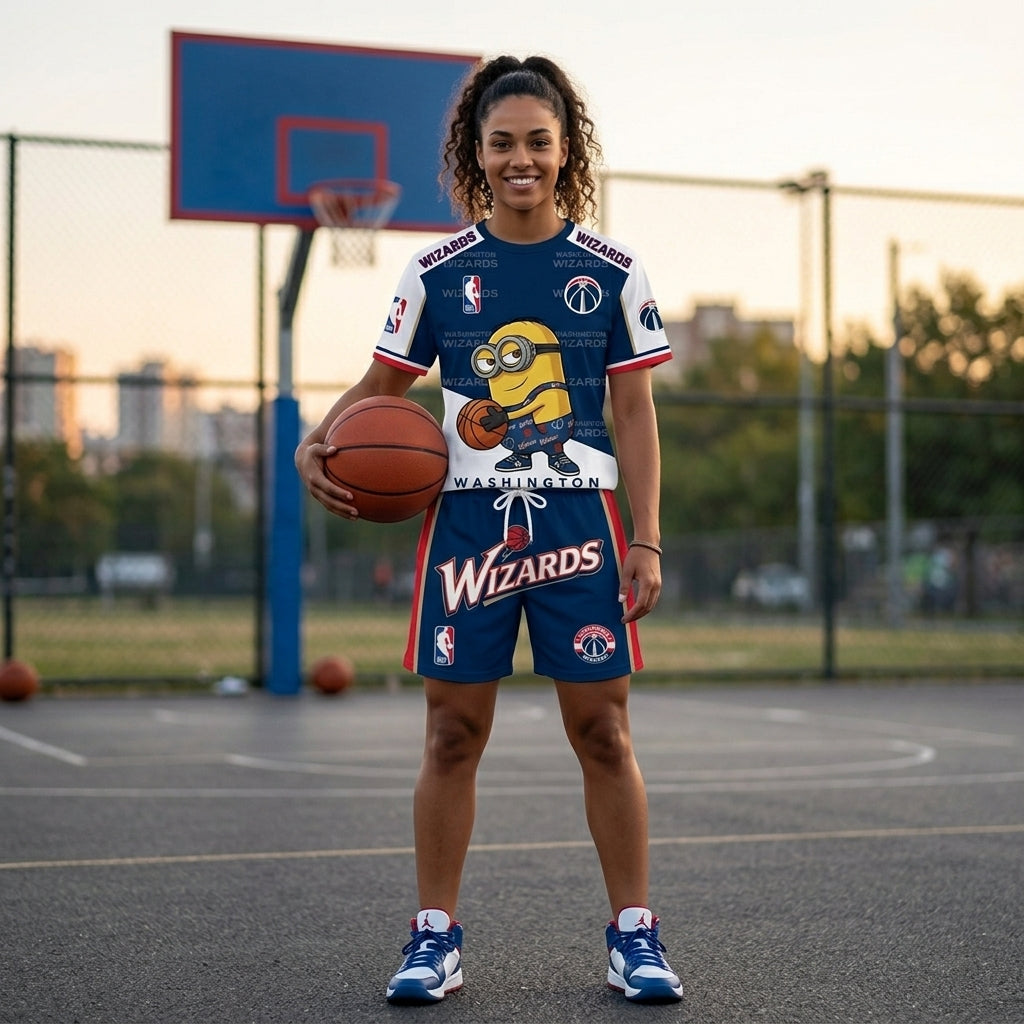 Minions NBA Basketball Fan Set — T-Shirt & Shorts | All 30 Teams Available