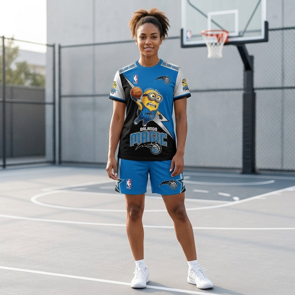 Minions NBA Basketball Fan Set — T-Shirt & Shorts | All 30 Teams Available