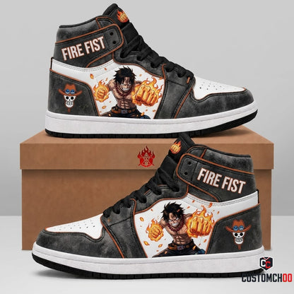 Portgas D. Ace Fire Fist Anime Canvas High Top Sneakers - 02. Dark Hypebeast