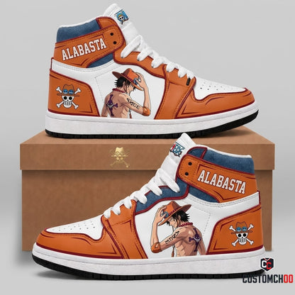 Portgas D. Ace Fire Fist Anime Canvas High Top Sneakers - 07. Classic Nostalgia