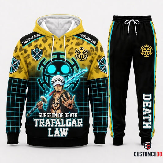 Trafalgar D. Water Law Anime Tracksuit Set - Hoodie & Jogger Pants - 01. Awakening
