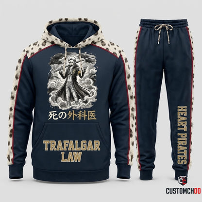 Trafalgar D. Water Law Anime Tracksuit Set - Hoodie & Jogger Pants - 03. Wano Ukiyoe