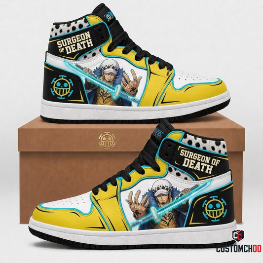 Trafalgar D. Water Law Anime Canvas High Top Sneakers - 01. Awakening