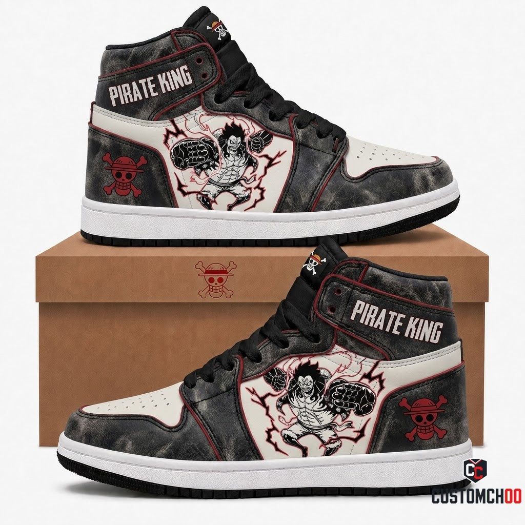 Monkey D. Luffy Gear 5 Anime Canvas High Top Sneakers - 02. Dark Hypebeast