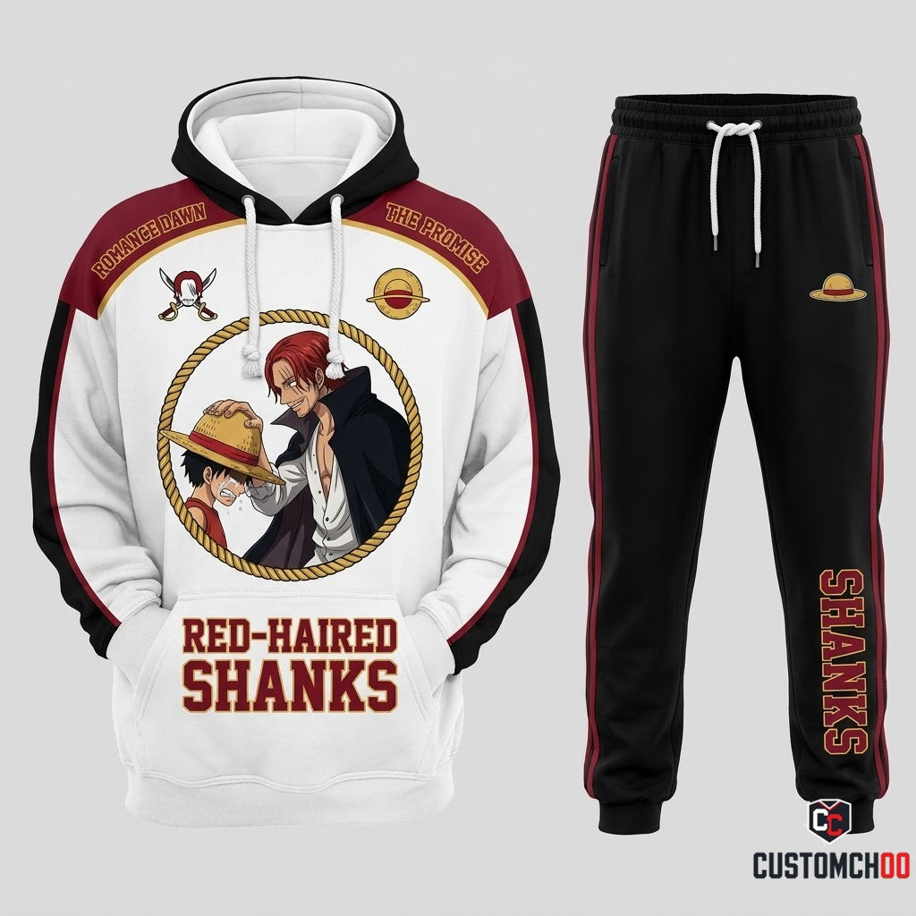 Red-Haired Shanks Emperor Anime Tracksuit Set - Hoodie & Jogger Pants - 07. Classic Nostalgia