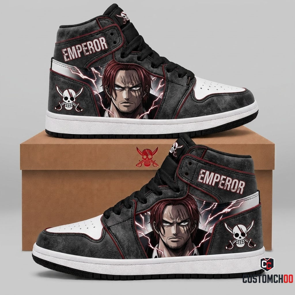 Red-Haired Shanks Emperor Anime Canvas High Top Sneakers - 02. Dark Hypebeast