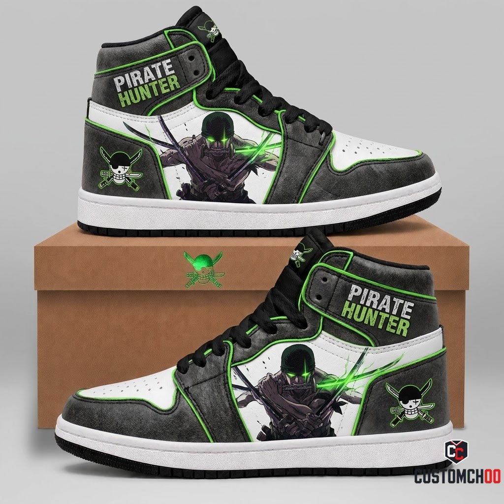 Roronoa Zoro King of Hell Anime Canvas High Top Sneakers - 02. Dark Hypebeast