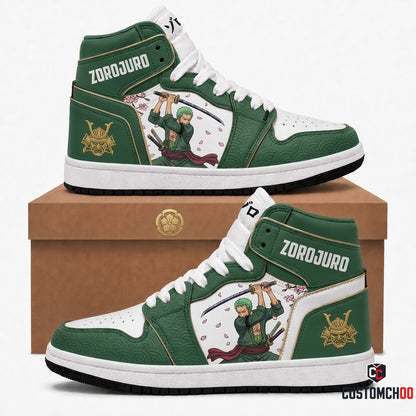 Roronoa Zoro King of Hell Anime Canvas High Top Sneakers - 03. Wano Ukiyoe