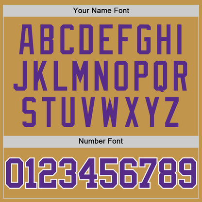 Custom Old Gold Purple-White Authentic Basketball Jersey