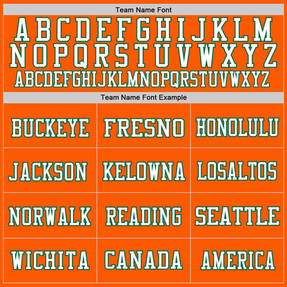 Custom Orange Kelly Green-White Mesh Authentic Football Jersey
