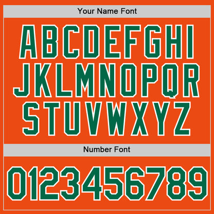 Custom Orange Kelly Green-White Performance T-Shirt