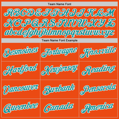 Custom Orange Teal-White Performance T-Shirt