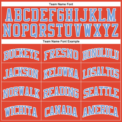 Custom Orange Light Blue-White Authentic Throwback Basketball Jersey