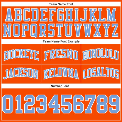 Custom Orange Light Blue-White Authentic Throwback Basketball Shorts