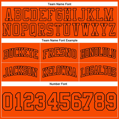 Custom Orange Orange-Black Authentic Throwback Basketball Shorts