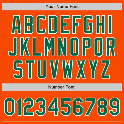 Custom Orange Kelly Green-White Authentic Baseball Jersey