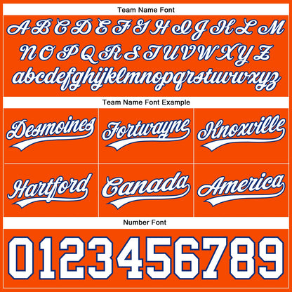 Custom Orange White-Royal Authentic Basketball Shorts