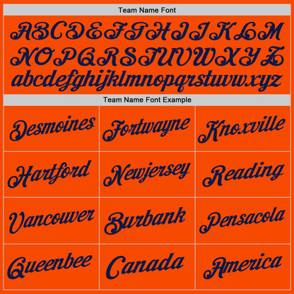 Custom Orange Navy Authentic Throwback Basketball Jersey