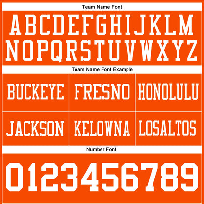 Custom Orange White Authentic Football Jersey