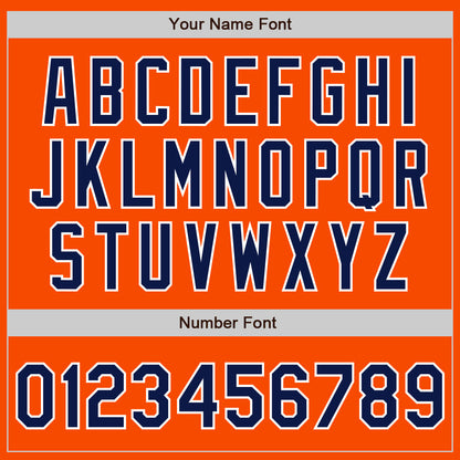 Custom Stitched Orange Navy-White Baseball Pullover Sweatshirt Hoodie