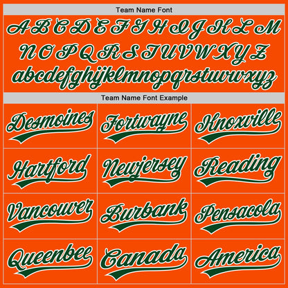 Custom Stitched Orange Green-White Baseball Pullover Sweatshirt Hoodie