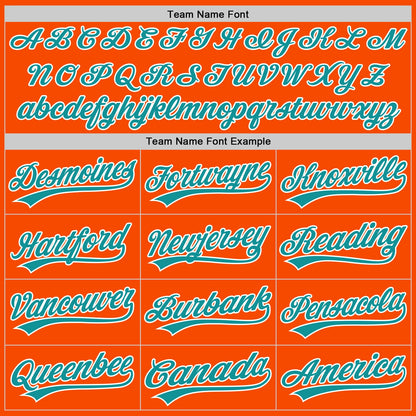 Custom Stitched Orange Teal-White Baseball Pullover Sweatshirt Hoodie