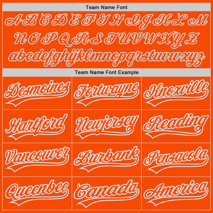 Custom Stitched Orange Orange White-Gray Baseball Pullover Sweatshirt Hoodie