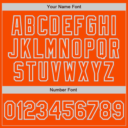 Custom Stitched Orange Orange White-Gray Baseball Pullover Sweatshirt Hoodie