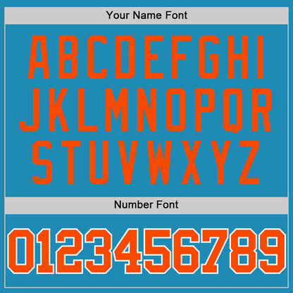 Custom Panther Blue Orange-White Authentic Basketball Jersey
